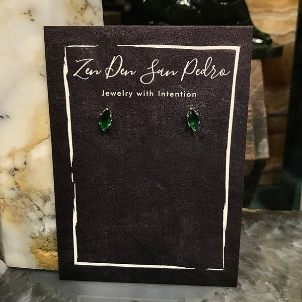 Cubic Zirconia Sterling Silver Post Earrings