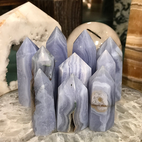Blue Lace Agate Towers