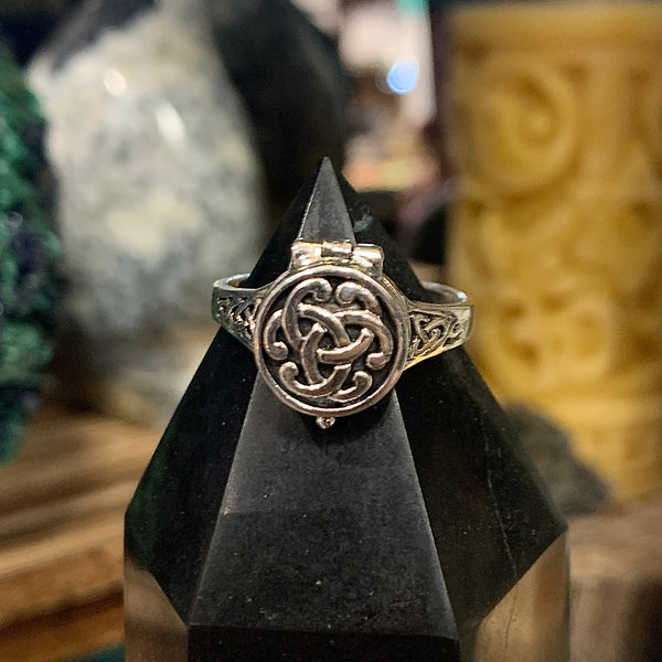 Celtic Knot Poison Ring Sterling Silver