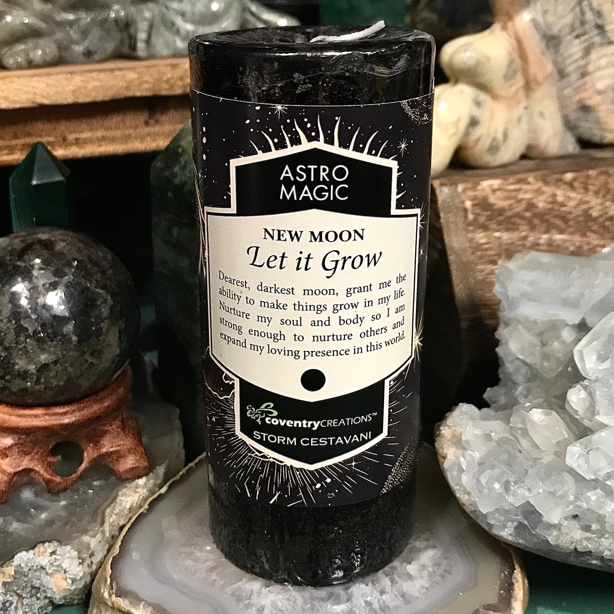 Astro Magic New Moon - Let it Grow Candle, 5 Inches Tall