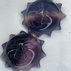 Fluorite Carving -Assorted Shapes - Butterfly, Sun, 9 Tail Fox, Unicorn