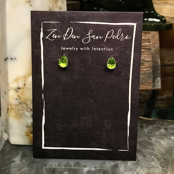 Cubic Zirconia Sterling Silver Post Earrings