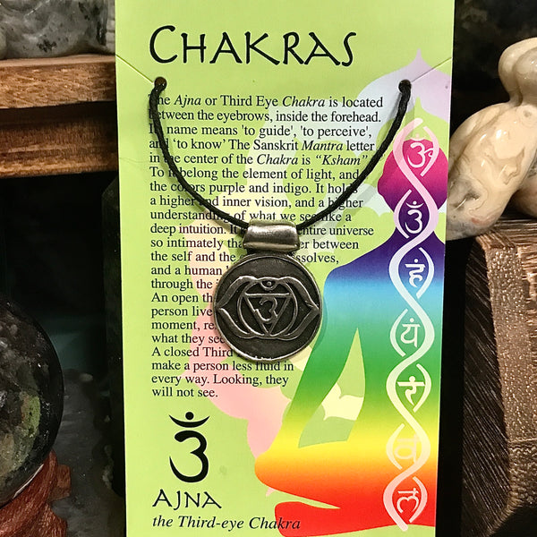 Chakra Pendant Necklace Silver Plated Brass