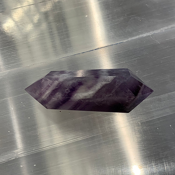 Chevron Amethyst Double Terminated Wand