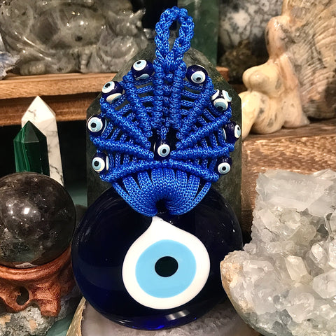Evil Eye Wall Hanging with Macrame Cord