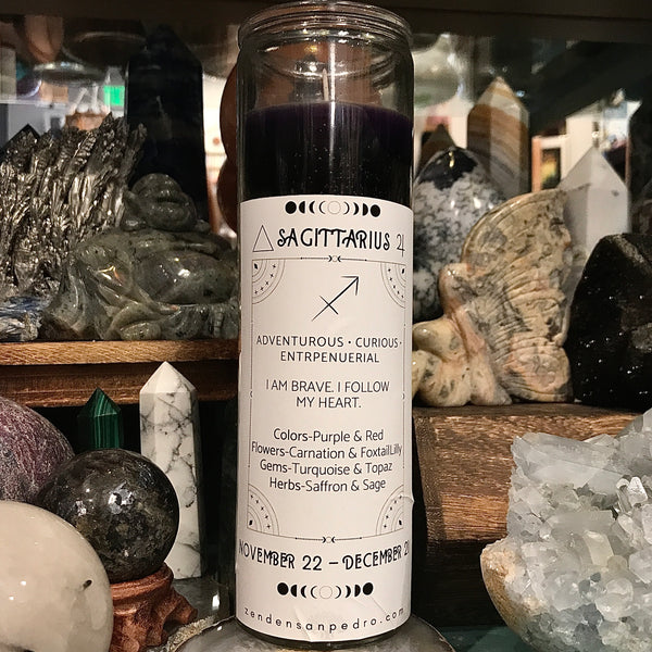 Sagittarius Zodiac Pillar Zen Den Candle