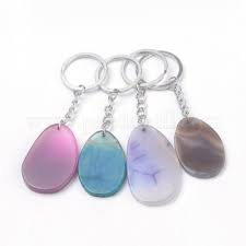 Agate Assorted Shape Keychains