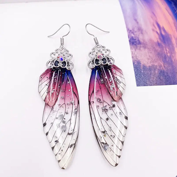 New Handmade Fairy Wing Earrings Insect Butterfly Wing