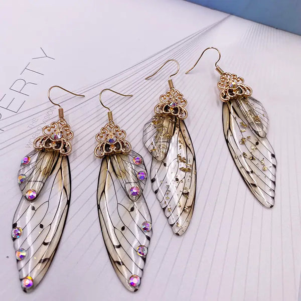 New Handmade Fairy Wing Earrings Insect Butterfly Wing