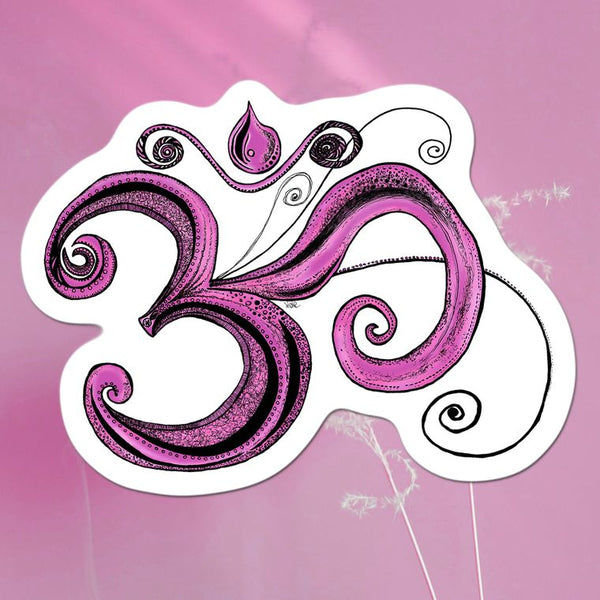 Om Waterproof Sticker Aum Stickers, Mind Body and Spirit Union, Yoga, Meditation Chant