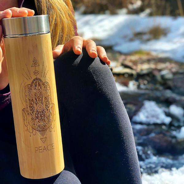 16.9oz PEACE Bamboo Water Bottle