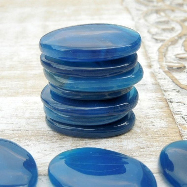 Blue Onyx Worry Stones