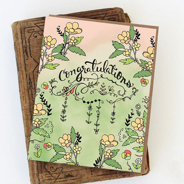 Congratulations Greeting Card, Congrats Card, Congratulations baby, Congratulations home, Graduation, Greeting Cards, Paper goods