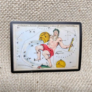 Aquarius Sticker / Astrological Sign Sticker / Vinyl Sticker / Vintage Astrology / Phone Sticker / Laptop Sticker / Aquarius Gift