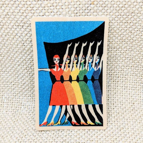 Rainbow Sticker / Bumper Sticker / Vinyl Sticker / Vintage Image / Phone Sticker / Laptop Sticker / Pride Sticker / Russian Matchbook Cover