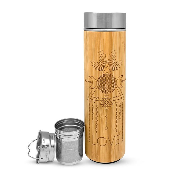 16.9oz LOVE Bamboo Water Bottle