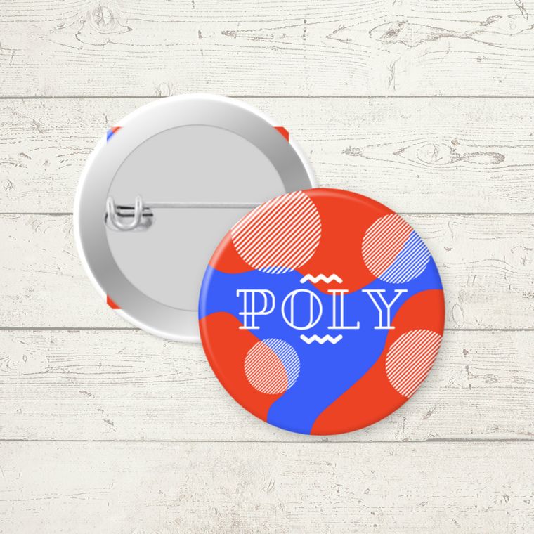Poly Polyamorous Pride Pin
