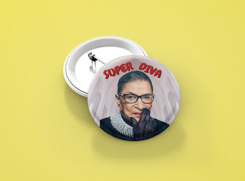 Ruth Bader Ginsburg Super Diva Pin