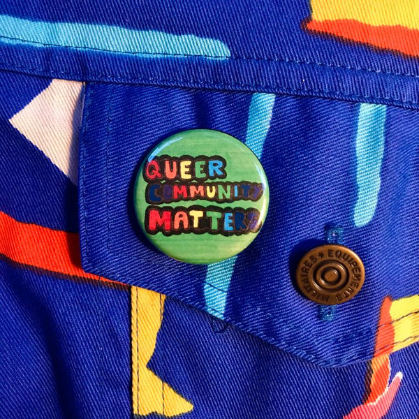 Queer Community Matters Button