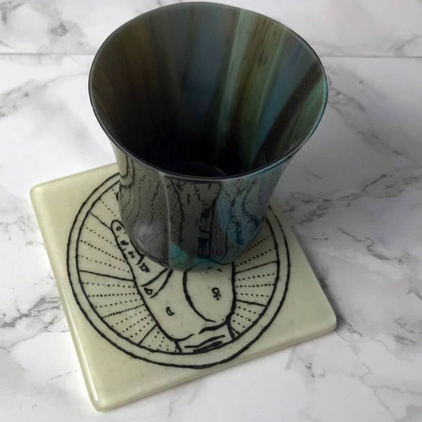 Witchy Palm Reading Single Coaster