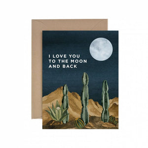 I love you to the Moon and Back Greeting Card