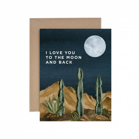 I love you to the Moon and Back Greeting Card