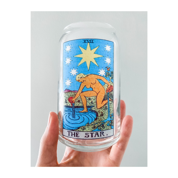 The Star Tarot Card Glass Tumbler - 16 oz