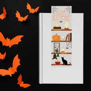 Spooky Halloween Bookshelf Bookmark