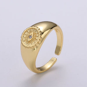 Golden Eye Cuff Ring