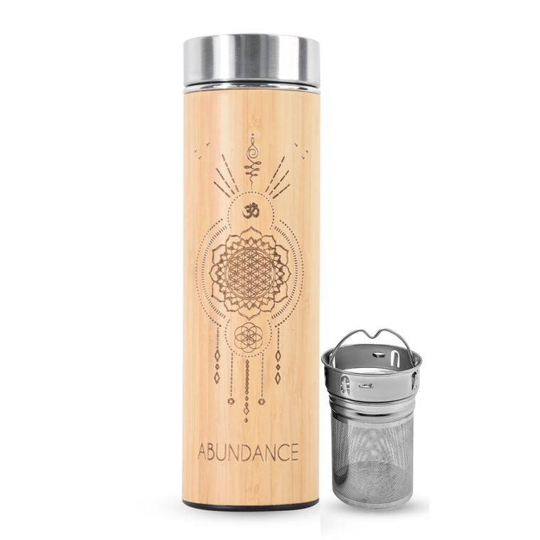 16.9oz ABUNDANCE Bamboo Water Bottle