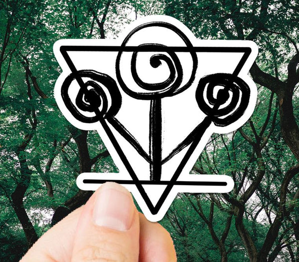 Taurus Symbol with Constellation and Earth Element Vinyl Stickers, 2 stickers