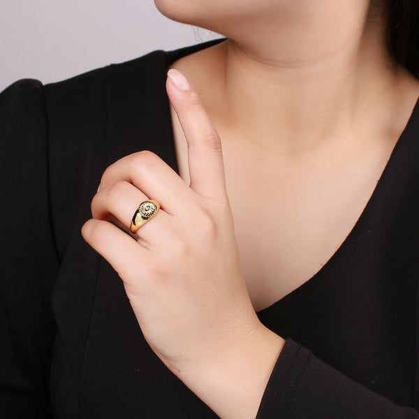 Golden Eye Cuff Ring