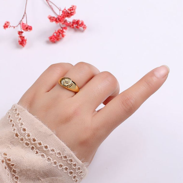 Golden Eye Cuff Ring