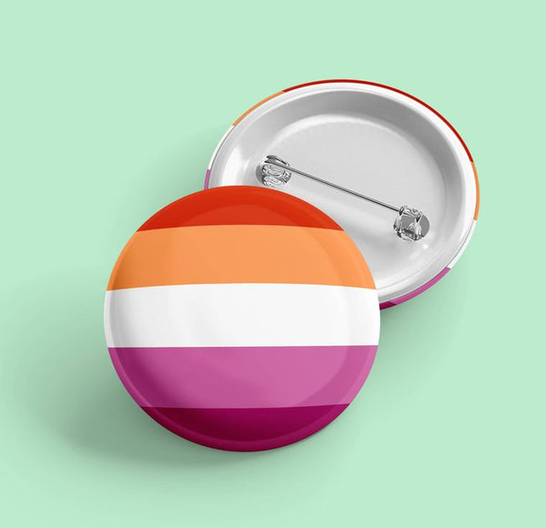 Lesbian Flag | Pride Pin Back Button