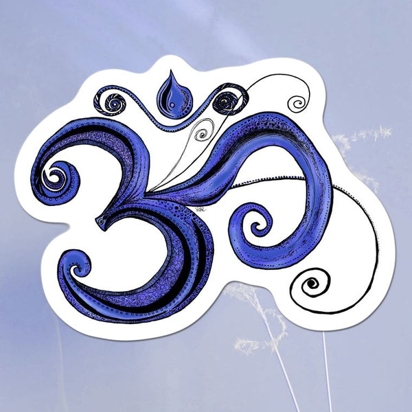 Om Waterproof Sticker Aum Stickers, Mind Body and Spirit Union, Yoga, Meditation Chant