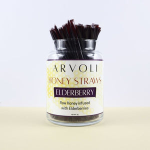 Elderberry Infused Raw Honey Straw-Assorted quantities