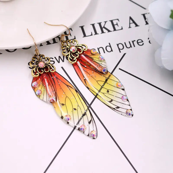 New Handmade Fairy Wing Earrings Insect Butterfly Wing