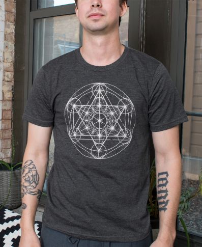 Metatron's Cube Organic Men's Short Sleeve T-Shirt