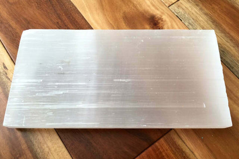 Selenite Rectangle Charger -2x5”