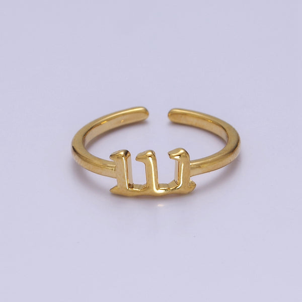 Gold Angel Number Ring