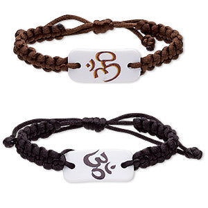 Om Mantra Polycord Adjustable Bracelets