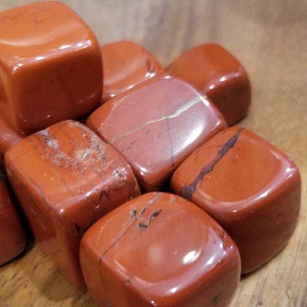 Natural Red Jasper Pocket Stone Cube