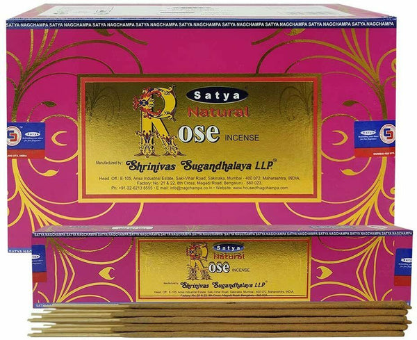 Satya Natural Rose Stick Incense | 15gm