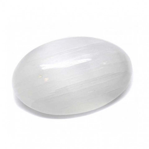 Selenite Palm Stone