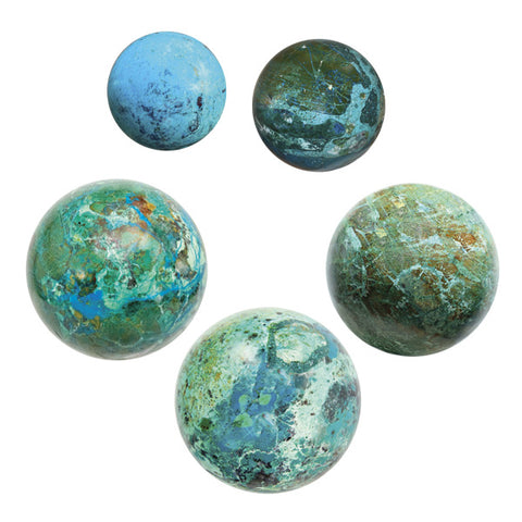 Chrysocolla Sphere From Peru Assorted Sizes