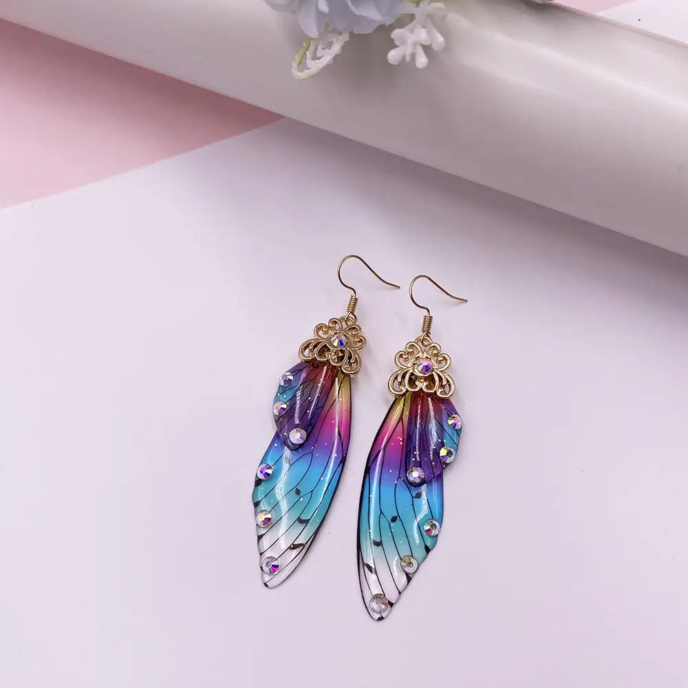 New Handmade Fairy Wing Earrings Insect Butterfly Wing