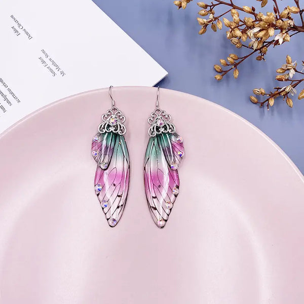 New Handmade Fairy Wing Earrings Insect Butterfly Wing