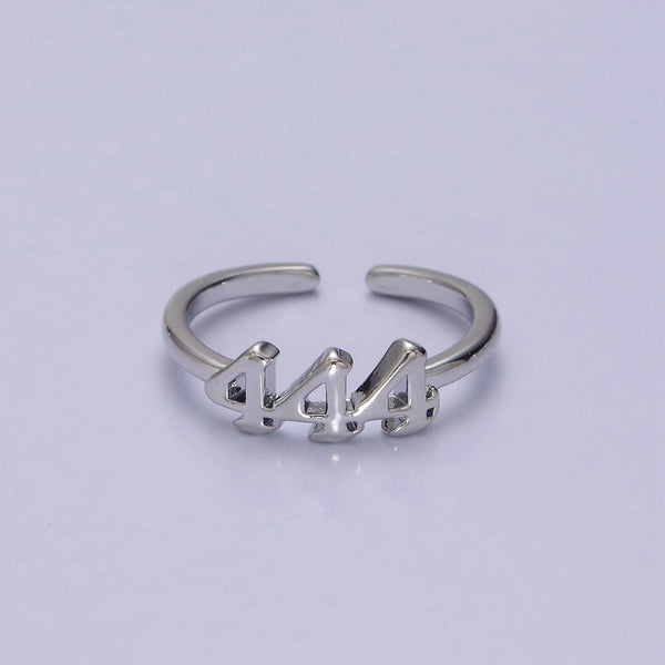 Silver Angel Number Ring